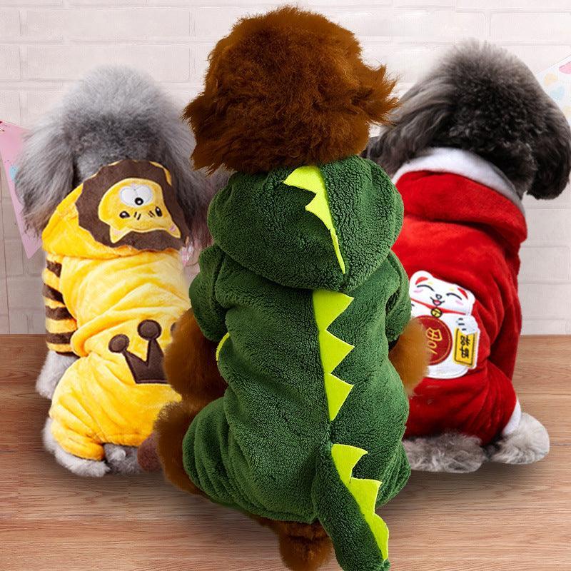 Cozy Coral Fleece Dog Costume